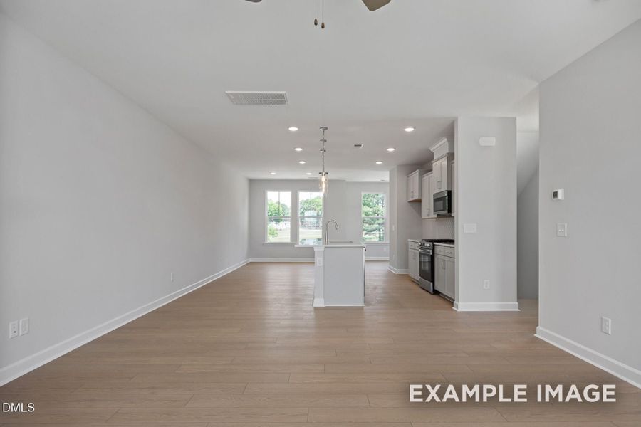 Spacious, unfurnished interior of a new home in Forestville Yard Townhomes, Knightdale (Image 17). Spacious, unfurnished interior of a new home in Forestville Yard Townhomes, Knightdale (Image 17).