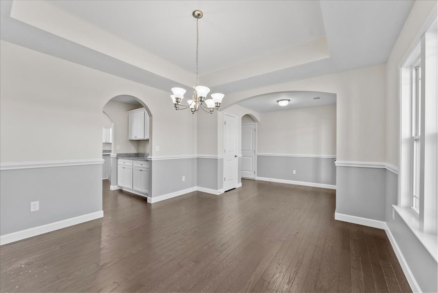 Representative unfurnished interior of a home built from the Addington by Enchanted Homes in Davis Heights, Inman (Image 40).