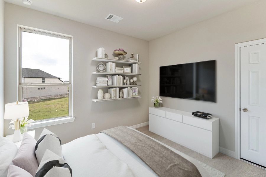 Fourth bedroom. Note: Sample product photo. Actual exterior and interior selections may vary by homesite. Photo may be virtually staged