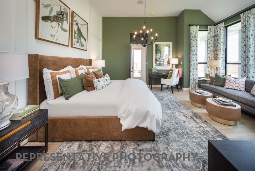 Furnished interior view inside a new home in Santa Rita Ranch, Liberty Hill (Image 8). Furnished interior view inside a new home in Santa Rita Ranch, Liberty Hill (Image 8).