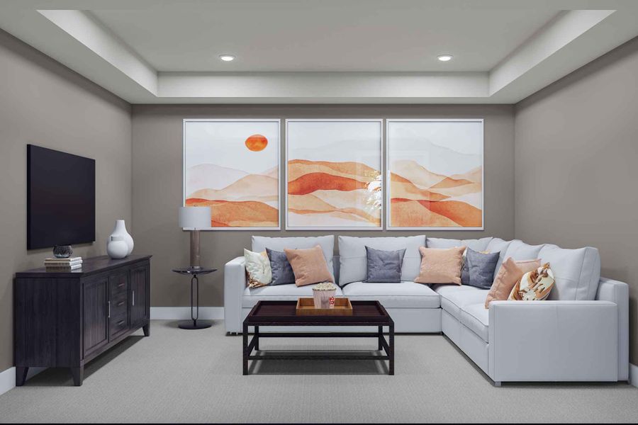 Representative furnished interior of a home built from the Marsala by Tri Pointe Homes in Legacy Grove, Montgomery (Image 18).