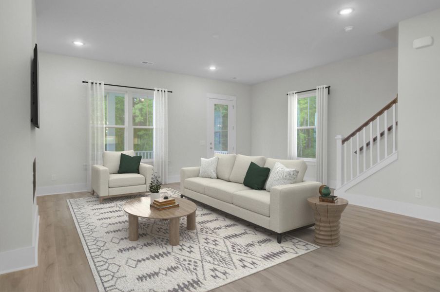 Furnished interior view inside a new home in Indigo Grove Single Family Homes, Johns Island (Image 36).