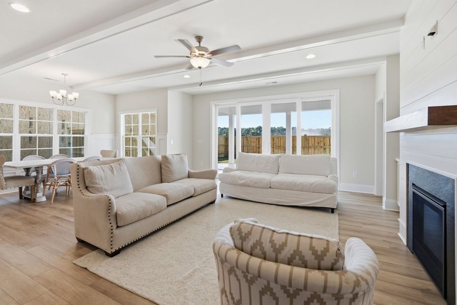 Furnished interior view inside a new home in Sidbury Landing, Wilmington (Image 9).