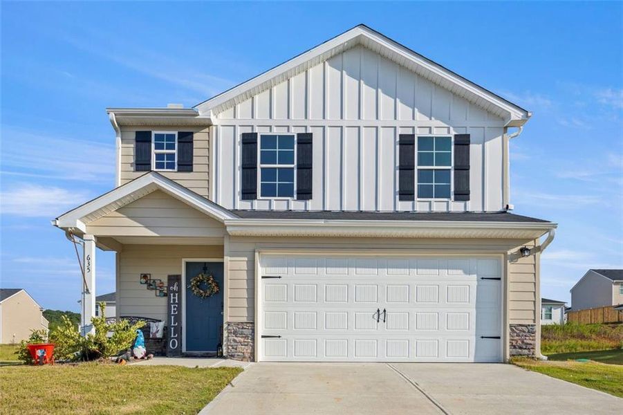 Front exterior of a new home in Kingston Park, Kingston, GA, highlighting curb appeal (Image 2).