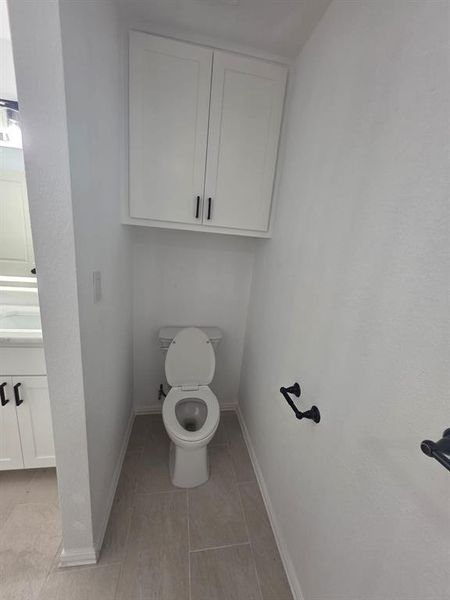 Bathroom with vanity and tile patterned flooring Bathroom with vanity and tile patterned flooring