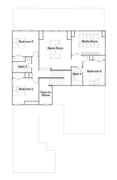 2D floor plan layout of this home in Kresston, Montgomery, TX (Image 5).