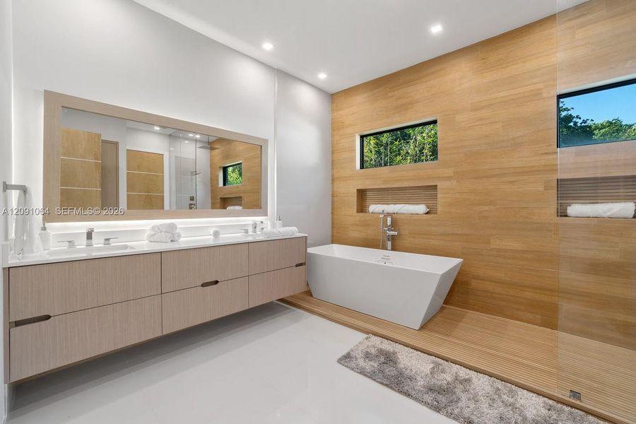 Furnished interior view inside a new home in , Miami (Image 16).