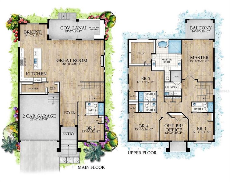 2D floor plan layout of this home in , Tampa, FL (Image 5).