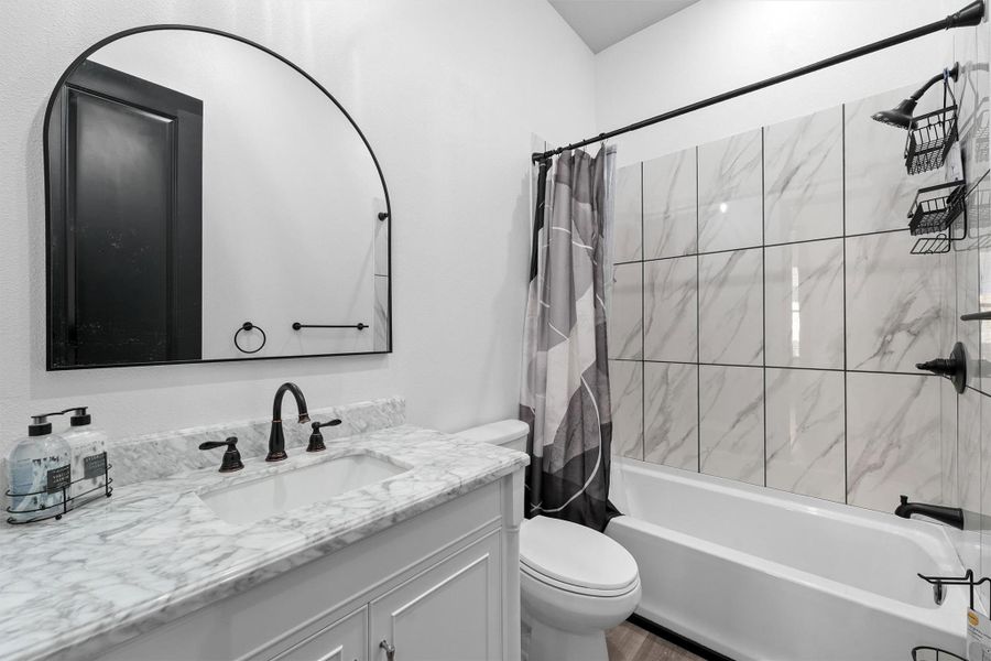 Furnished interior view inside a new home in , Point Blank (Image 5).