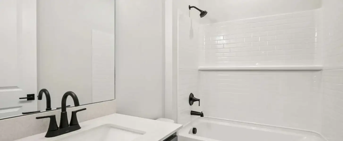 Bathroom 3 located on the first floor will feature aspects of our AW Collection® Coastal - Representative images and renderings are for illustrative purposes. Actual structural options and design finishes of home may vary.