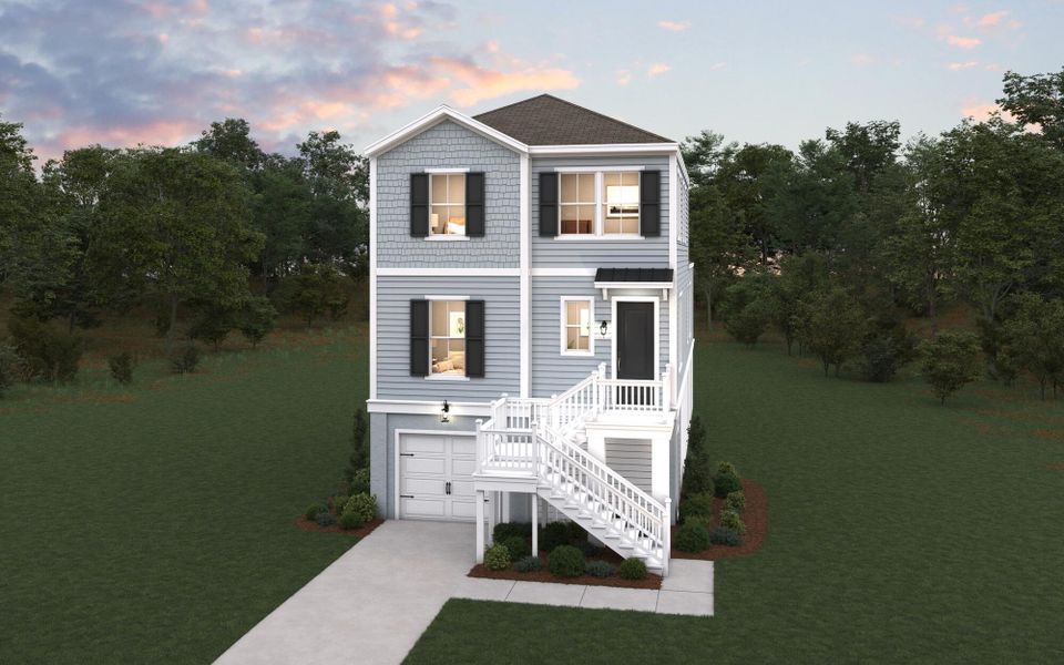 Front exterior of a new home in , Hanahan, SC, highlighting curb appeal (Image 4). Front exterior of a new home in , Hanahan, SC, highlighting curb appeal (Image 4).