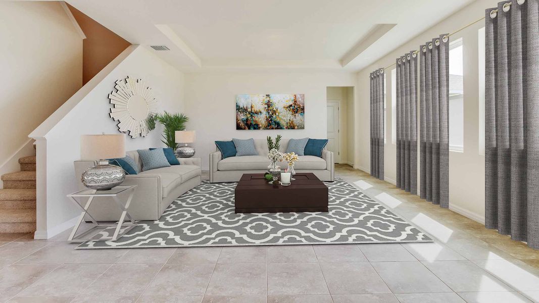 Furnished interior view inside a new home in Angeline, Land O' Lakes (Image 8).