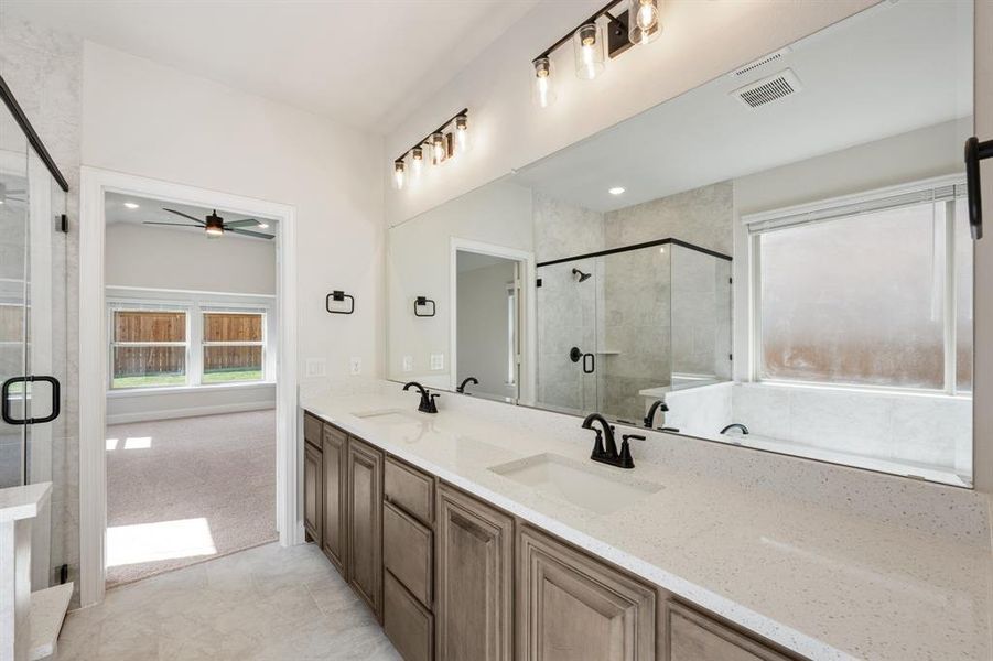 Furnished interior view inside a new home in Mockingbird Hills 60-65, Joshua (Image 10).