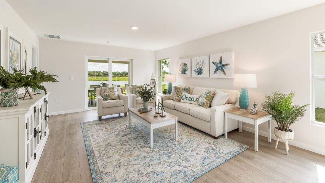 Representative furnished interior of a home built from the JEMISON by D.R. Horton in Coral Lakes - Tradition & Express, Punta Gorda (Image 8).