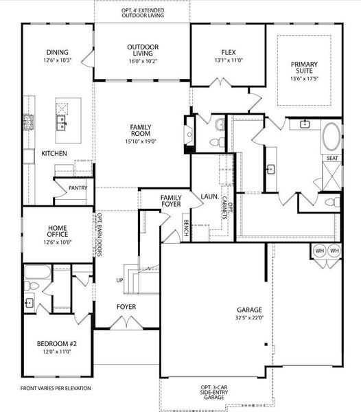 2D floor plan layout of this home in Caliterra - 80', Dripping Springs, TX (Image 2). 2D floor plan layout of this home in Caliterra - 80', Dripping Springs, TX (Image 2).
