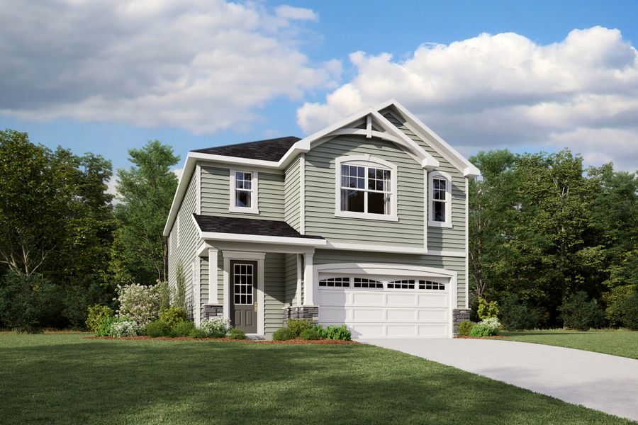 Representative exterior photo of a completed home built from the Summit by Mattamy Homes in Magnolia Park, Garner, NC (Image 23).