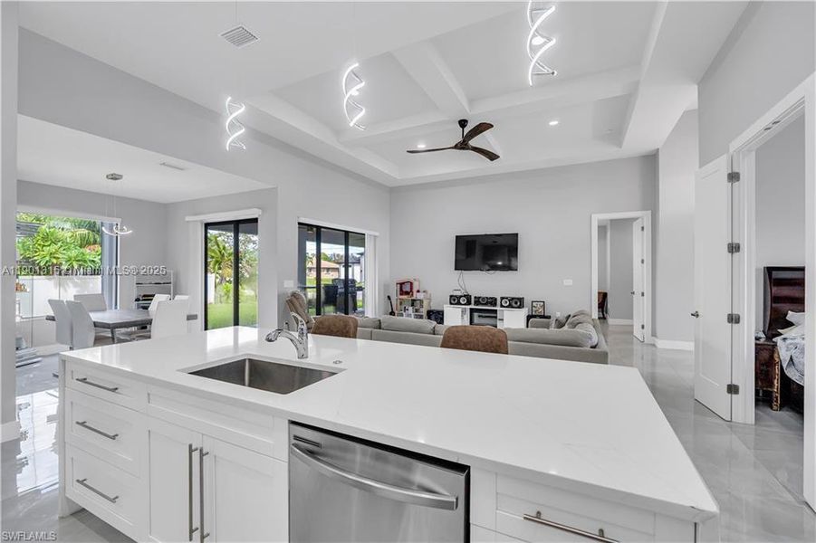 Furnished interior view inside a new home in , Cape Coral (Image 9). Furnished interior view inside a new home in , Cape Coral (Image 9).