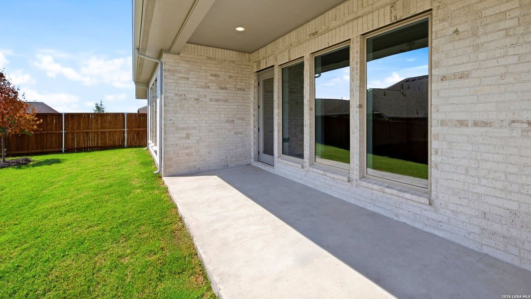 Exterior details and patio area of a home in The Dominion, San Antonio (Image 3).