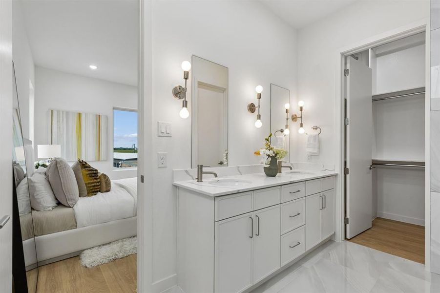 Furnished interior view inside a new home in , Dallas (Image 10).