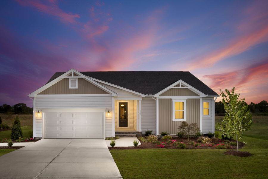 Representative exterior photo of a completed home built from the Allegheny by Mattamy Homes in Fox Field Farms, Broadway, NC (Image 24).