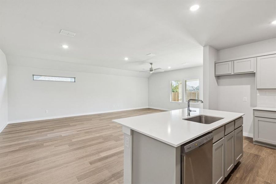 Open Floor Plan in the Oscar home plan by Trophy Signature Homes – REPRESENTATIVE PHOTO Open Floor Plan in the Oscar home plan by Trophy Signature Homes – REPRESENTATIVE PHOTO