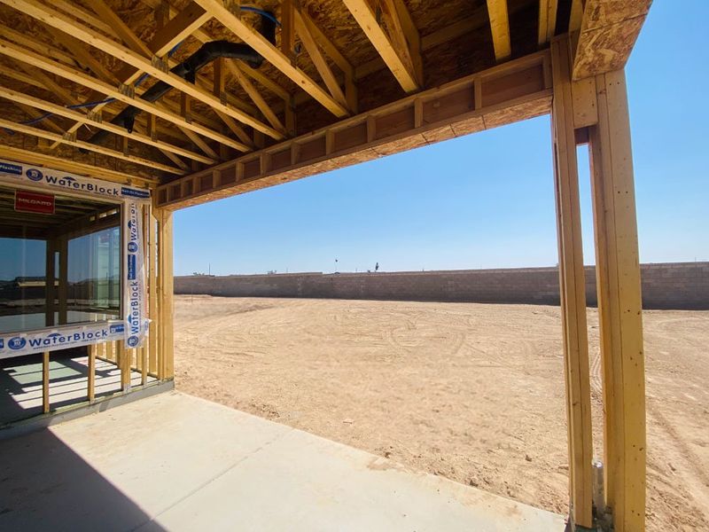 Covered patio to backyard