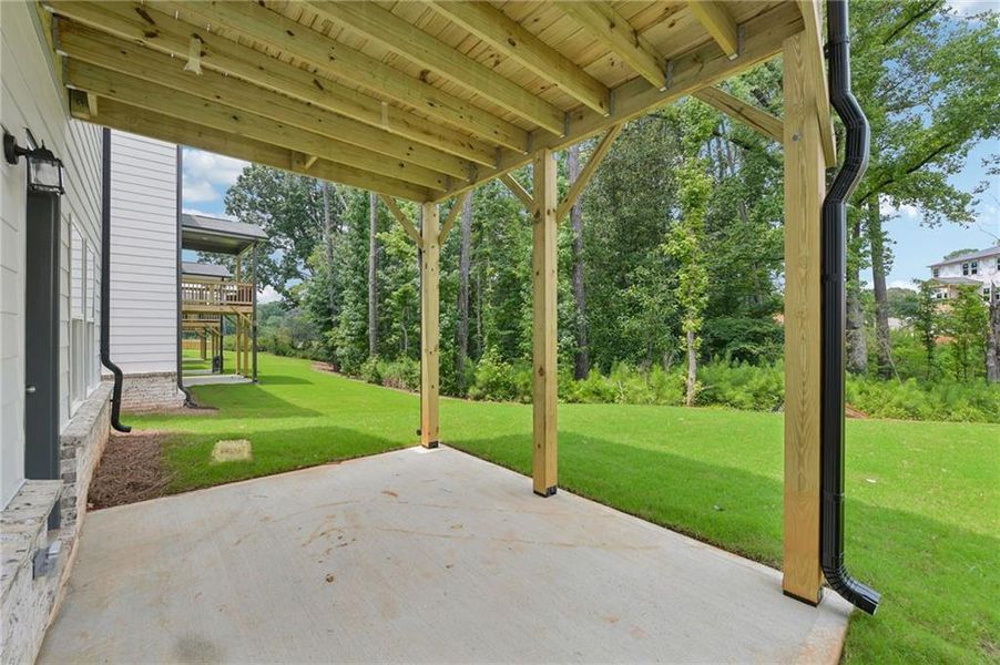 Exterior details and patio area of a home in Martin Springs - Estate Series, Lawrenceville (Image 30).