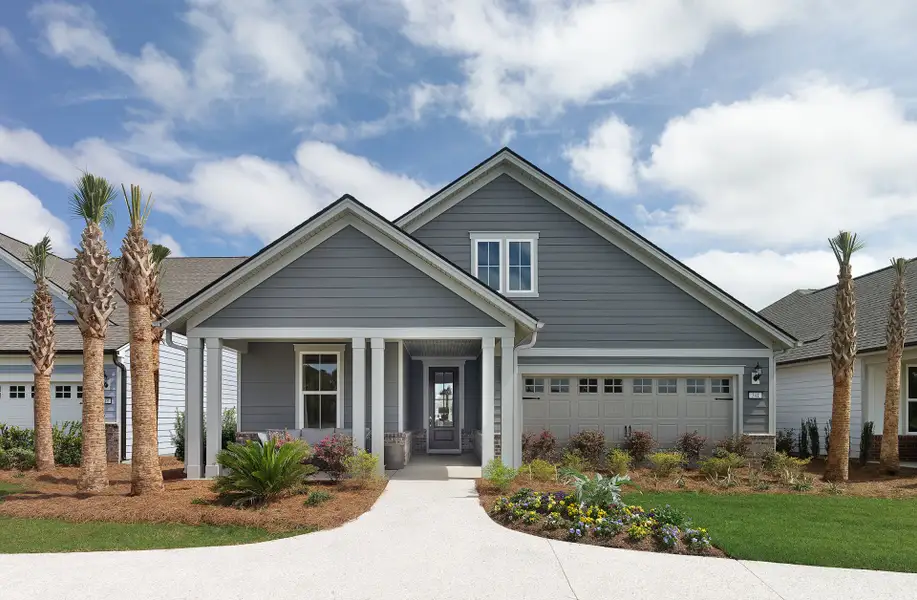 Front exterior of a new home in Heartwood, Richmond Hill, GA, highlighting curb appeal (Image 16). Front exterior of a new home in Heartwood, Richmond Hill, GA, highlighting curb appeal (Image 16).