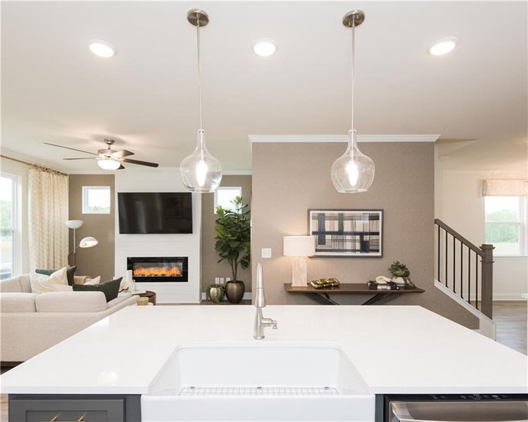 Furnished interior view inside a new home in Mulberry Summit, Flowery Branch (Image 9). Furnished interior view inside a new home in Mulberry Summit, Flowery Branch (Image 9).