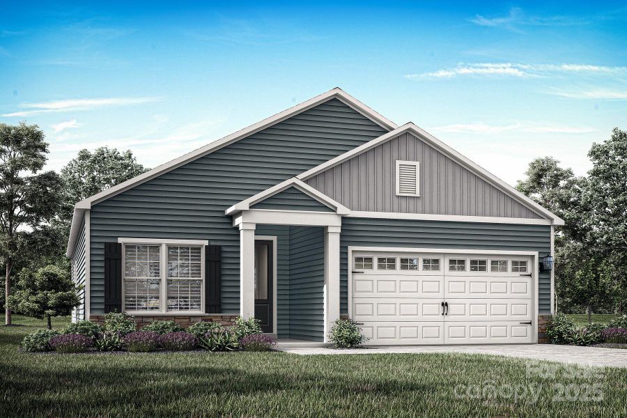 Front exterior of a new home in Knights Bridge, Richburg, SC, highlighting curb appeal (Image 1).
