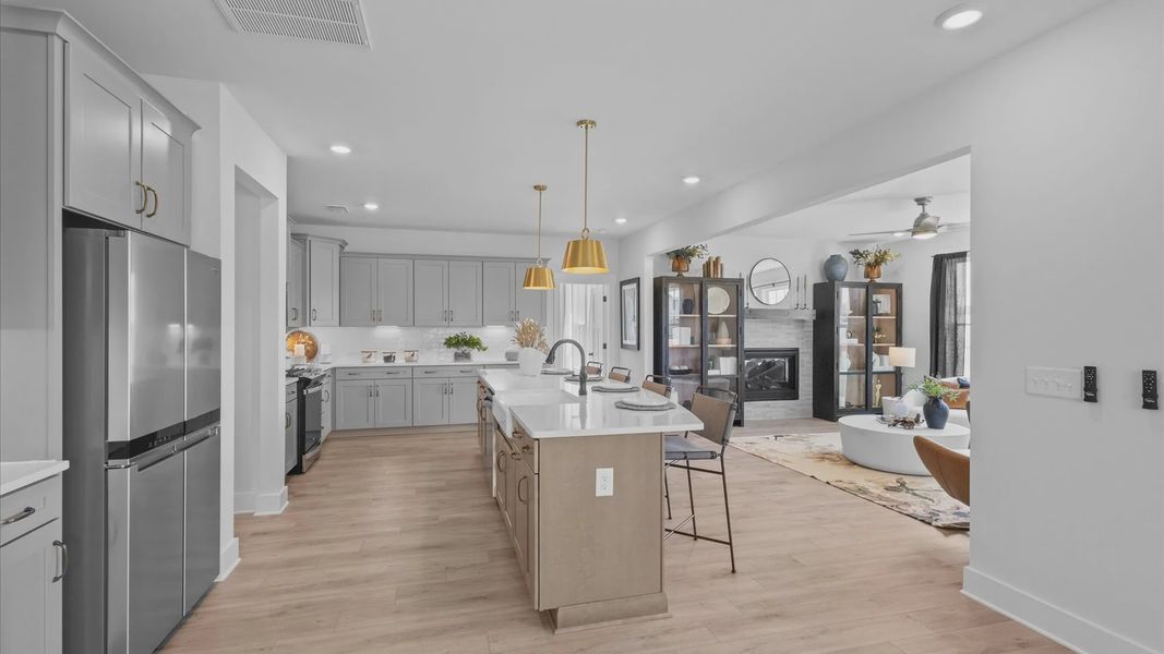Representative furnished interior of a home built from the Stonefield by DRB Homes in Kayfield at Midway, Anderson (Image 4).