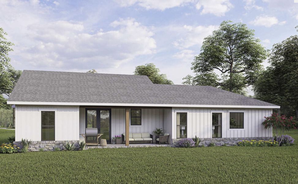 Representative exterior photo of a completed home built from the Rose by Zeal Home Builders in Monarch Manor, Poolville, TX (Image 2). Representative exterior photo of a completed home built from the Rose by Zeal Home Builders in Monarch Manor, Poolville, TX (Image 2).