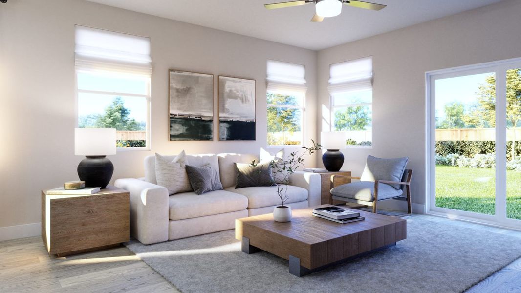 Representative furnished interior of a home built from the Tatum by Landsea Homes in Lariat, Liberty Hill (Image 5). Representative furnished interior of a home built from the Tatum by Landsea Homes in Lariat, Liberty Hill (Image 5).