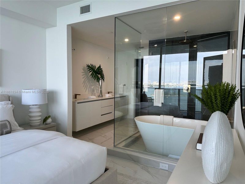 Furnished interior view inside a new home in , Miami (Image 19).