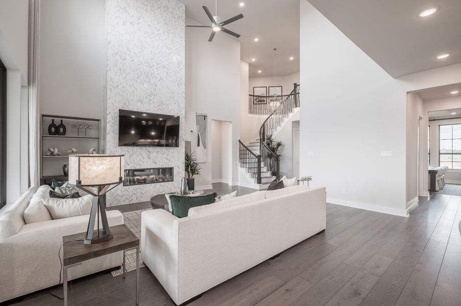 Representative furnished interior of a home built from the Bogata by Tri Pointe Homes in Harvest Green, Richmond (Image 84).