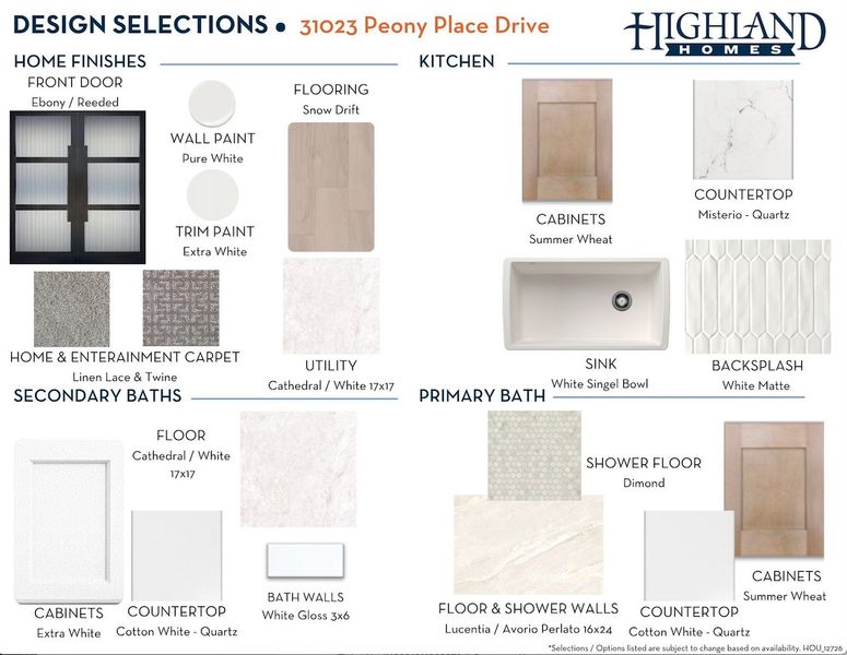 Sample of building materials used in homes in Cross Creek West, Fulshear (Image 22). Sample of building materials used in homes in Cross Creek West, Fulshear (Image 22).