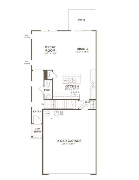 2D floor plan layout of this home in Seasons at Asher's Landing, Jacksonville, FL (Image 4).
