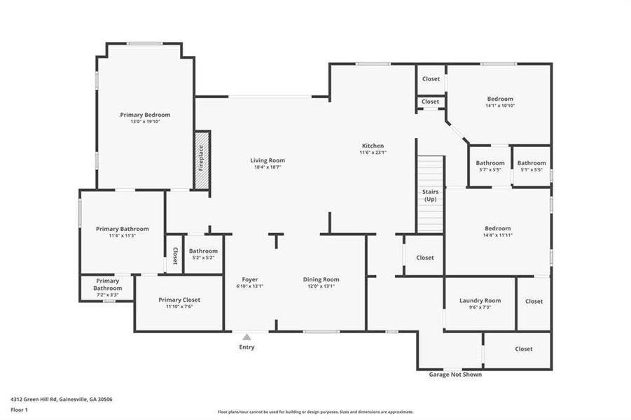 2D floor plan layout of this home in , Gainesville, GA (Image 7).