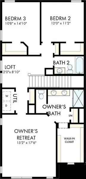 2D floor plan layout of this home in The Retreat at Steele Creek, Charlotte, NC (Image 3). 2D floor plan layout of this home in The Retreat at Steele Creek, Charlotte, NC (Image 3).