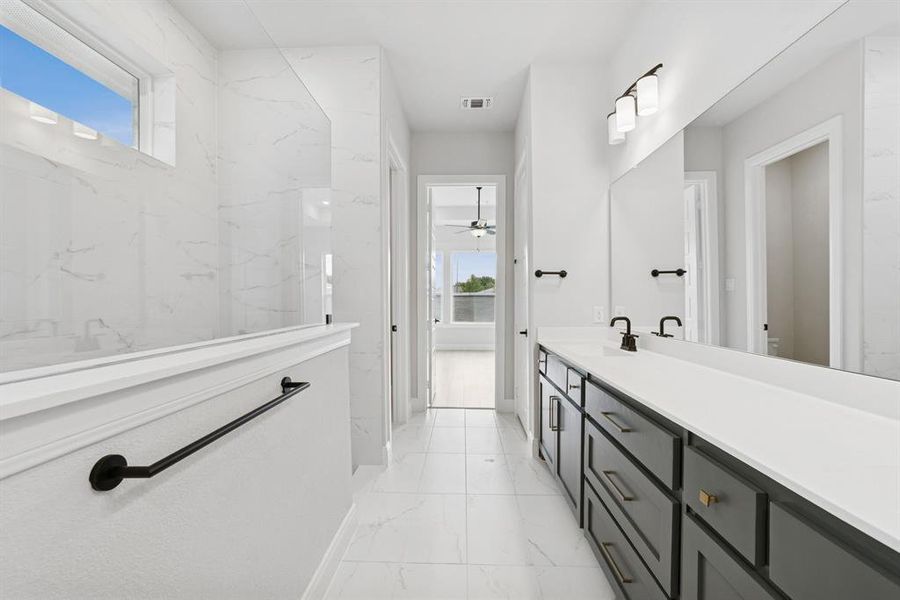 Furnished interior view inside a new home in Painted Tree - Classic Series, McKinney (Image 9). Furnished interior view inside a new home in Painted Tree - Classic Series, McKinney (Image 9).