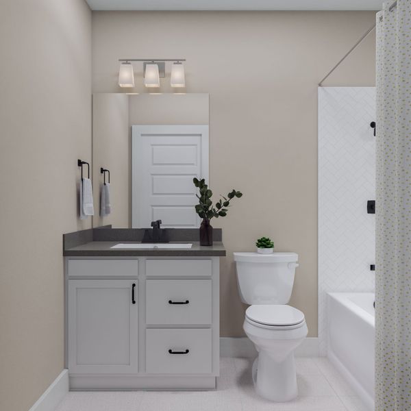 Furnished interior view inside a new home in Harvest Green, Richmond (Image 9). Furnished interior view inside a new home in Harvest Green, Richmond (Image 9).