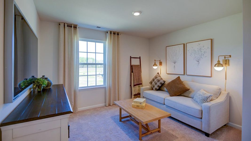 Representative furnished interior of a home built from the PENWELL - EXPRESS by D.R. Horton in Hunter Hill, Rocky Mount (Image 11).