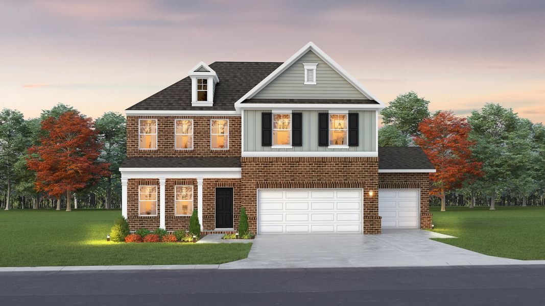 Elevation R with 3-Car Garage (R2)