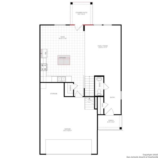 2D floor plan layout of this home in Fairway Crossing 40s, San Antonio, TX (Image 3). 2D floor plan layout of this home in Fairway Crossing 40s, San Antonio, TX (Image 3).