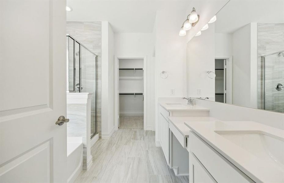Owner's bath with double vanity