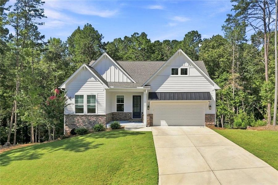 Front exterior of a new home in , Ellijay, GA, highlighting curb appeal (Image 27).