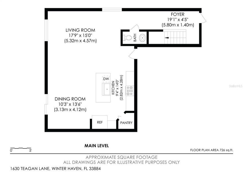 2D floor plan layout of this home in Peace Creek Reserve: Manor Key Collection, Winter Haven, FL (Image 6).