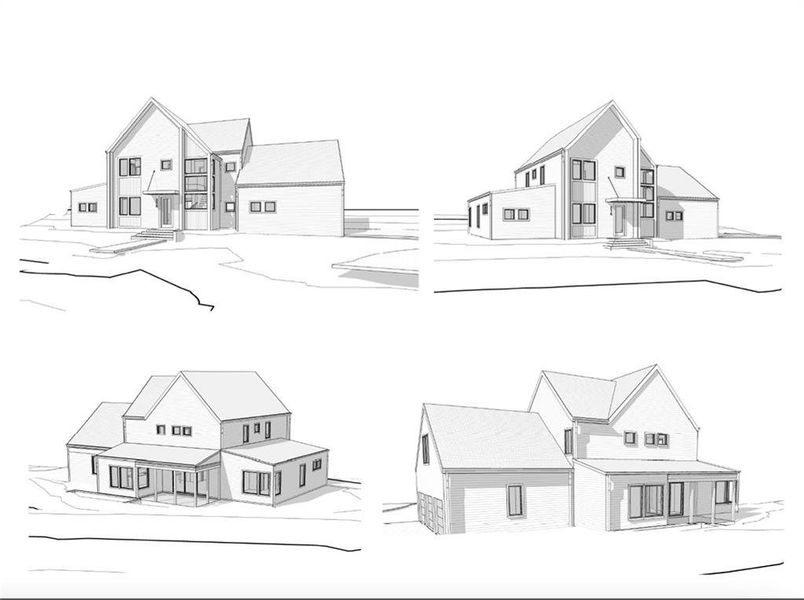 Exterior rendering of this home design in Aster, Roswell, GA (Image 10).