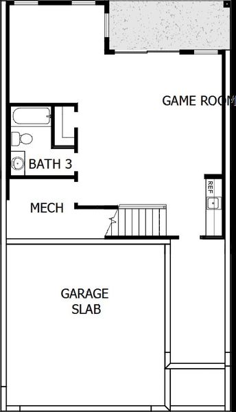 2D floor plan layout of this home in Trailside at Cottonwood Creek, Colorado Springs, CO (Image 4).