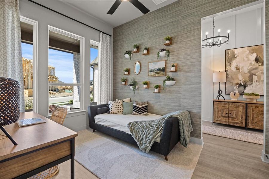 Furnished interior view inside a new home in Lariat, Liberty Hill (Image 46).